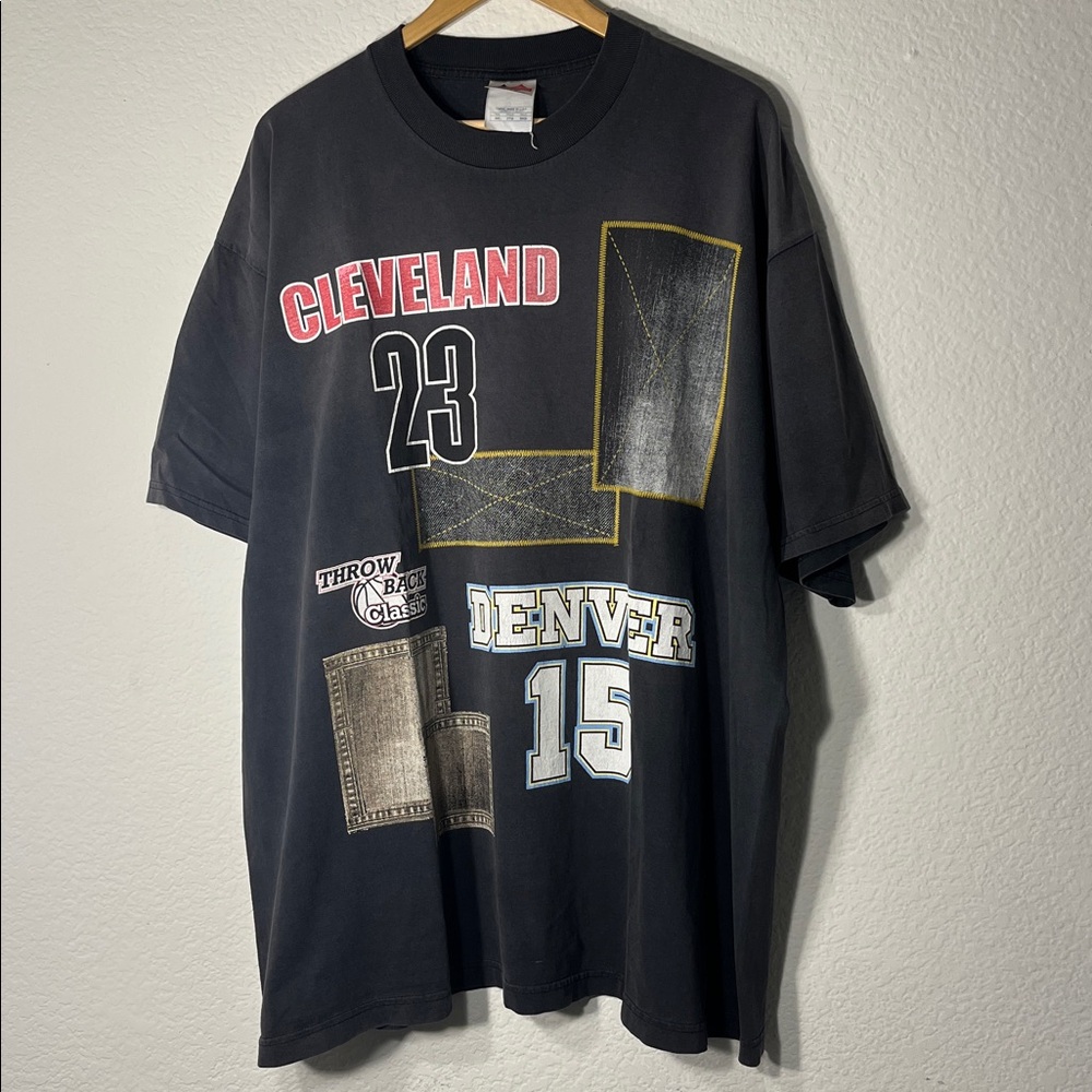 Vtg Throwback Classic tee Denver vs Cleveland